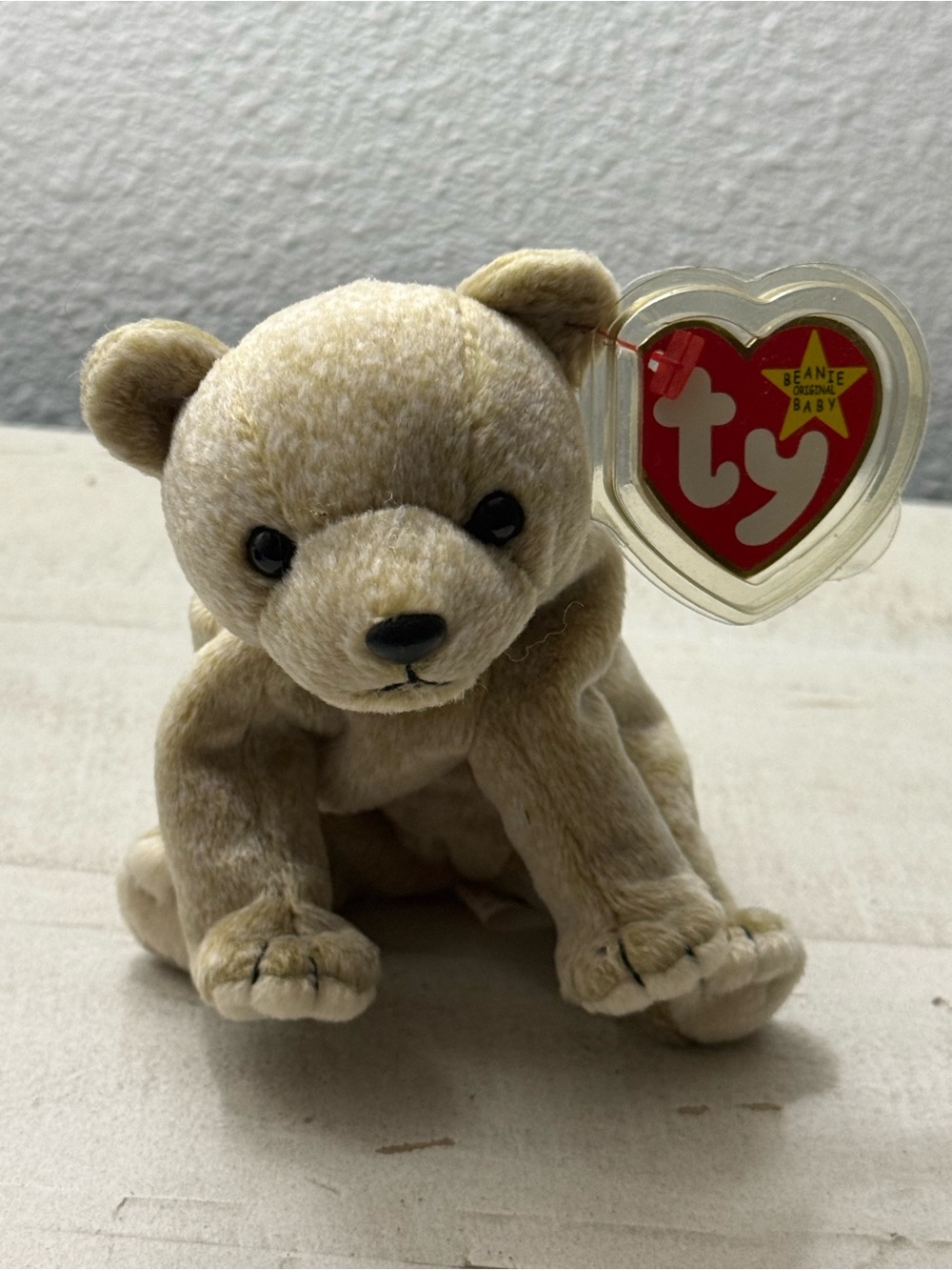 Ty Beanie Babies Almond Bear Plush Beanbag 1999 Vintage
